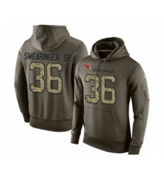 Football Arizona Cardinals 36 DJ Swearinger SR Green Salute To Service Mens Pullover Hoodie Football Arizona Cardinals 36 DJ Swearinger SR Green Salute To Service Mens Pullover Hoodie