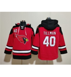 Men Arizona Cardinals 40 Pat Tillman Red Ageless Must Have Lace Up Pullover Hoodie Men Arizona Cardinals 40 Pat Tillman Red Ageless Must Have Lace Up Pullover Hoodie