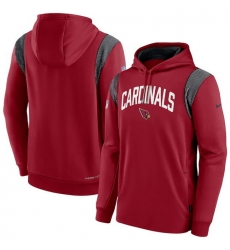Men Arizona Cardinals Burgundy Sideline Stack Performance Pullover Hoodie 001 Men Arizona Cardinals Burgundy Sideline Stack Performance Pullover Hoodie 001