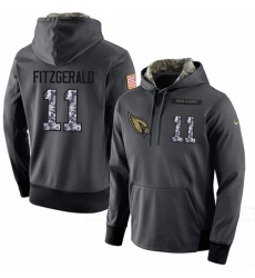 NFL Men Nike Arizona Cardinals 11 Larry Fitzgerald Stitched Black Anthracite Salute to Service Player Performance Hoodie NFL Men Nike Arizona Cardinals 11 Larry Fitzgerald Stitched Black Anthracite Salute to Service Player Performance Hoodie