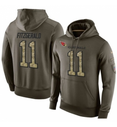 NFL Nike Arizona Cardinals 11 Larry Fitzgerald Green Salute To Service Men Pullover Hoodie NFL Nike Arizona Cardinals 11 Larry Fitzgerald Green Salute To Service Men Pullover Hoodie