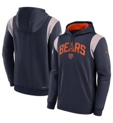 Men Chicago Bears Navy Sideline Stack Performance Pullover Hoodie 002 Men Chicago Bears Navy Sideline Stack Performance Pullover Hoodie 002