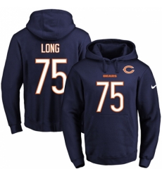 NFL Mens Nike Chicago Bears 75 Kyle Long Navy Blue Name Number Pullover Hoodie NFL Mens Nike Chicago Bears 75 Kyle Long Navy Blue Name Number Pullover Hoodie