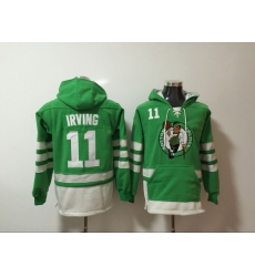 Men's Boston Celtics #11 Kyrie Irving Green Stitched Hoody Men's Boston Celtics #11 Kyrie Irving Green Stitched Hoody
