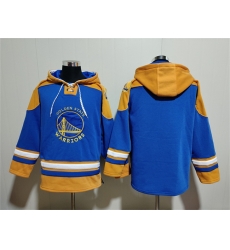 Men Golden State Warriors Blank Blue Yellow Lace Up Pullover Hoodie Men Golden State Warriors Blank Blue Yellow Lace Up Pullover Hoodie