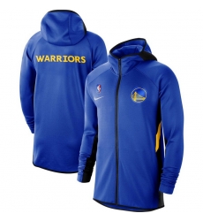 Men Nike Golden State Warriors Royal Authentic Showtime Therma Flex Performance Full Zip Hoodie Men Nike Golden State Warriors Royal Authentic Showtime Therma Flex Performance Full Zip Hoodie
