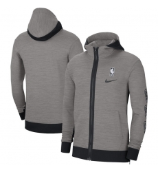 Men Nike Milwaukee Bucks Heathered Charcoal Authentic Showtime Performance Full Zip Hoodie Jacket Men Nike Milwaukee Bucks Heathered Charcoal Authentic Showtime Performance Full Zip Hoodie Jacket