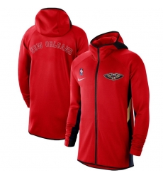 Men Nike New Orleans Pelicans Red Authentic Showtime Therma Flex Performance Full Zip Hoodie Men Nike New Orleans Pelicans Red Authentic Showtime Therma Flex Performance Full Zip Hoodie