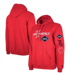 Men Philadelphia 76ers Red 2023 24 City Edition Pullover Hoodie Men Philadelphia 76ers Red 2023 24 City Edition Pullover Hoodie