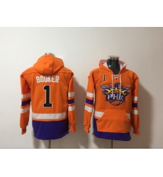 Men's Phoenix Suns #1 Devin Booker Orange Pullover Hoodie Men's Phoenix Suns #1 Devin Booker Orange Pullover Hoodie