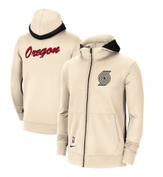Men Nike Portland Trail Blazers Cream City Edition Showtime Full Zip Hoodie Men Nike Portland Trail Blazers Cream City Edition Showtime Full Zip Hoodie