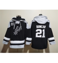 Men San Antonio Spurs 21 Tim Duncan Black Ageless Must Have Lace Up Pullover Hoodie Men San Antonio Spurs 21 Tim Duncan Black Ageless Must Have Lace Up Pullover Hoodie