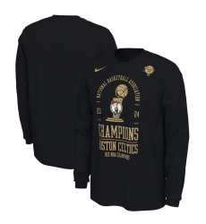 Men Boston Celtics Black 18 Time Finals Champions Locker Room Long Sleeve T Shirt Men Boston Celtics Black 18 Time Finals Champions Locker Room Long Sleeve T Shirt