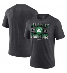 Men Boston Celtics Heather Charcoal 2024 Finals Champions Full Court Pressure Retro Tri Blend T Shirt Men Boston Celtics Heather Charcoal 2024 Finals Champions Full Court Pressure Retro Tri Blend T Shirt