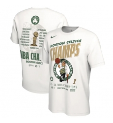 Men Boston Celtics White 2024 Finals Champions Celebration Roster T Shirt Men Boston Celtics White 2024 Finals Champions Celebration Roster T Shirt