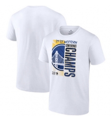 Men Golden State Warriors 2022 White Western Conference Champions Locker Room T Shirt Men Golden State Warriors 2022 White Western Conference Champions Locker Room T Shirt