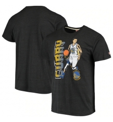Men Golden State Warriors Stephen Curry Grey Homage Tri Blend Shooting Stars T Shirt Men Golden State Warriors Stephen Curry Grey Homage Tri Blend Shooting Stars T Shirt