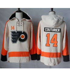Flyers #14 Sean Couturier Cream Sawyer Hooded Sweatshirt Stitched NHL Jersey Flyers #14 Sean Couturier Cream Sawyer Hooded Sweatshirt Stitched NHL Jersey