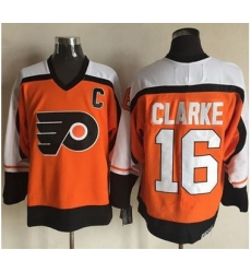 Flyers #16 Bobby Clarke OrangeBlack CCM Throwback Stitched NHL Jersey Flyers #16 Bobby Clarke OrangeBlack CCM Throwback Stitched NHL Jersey
