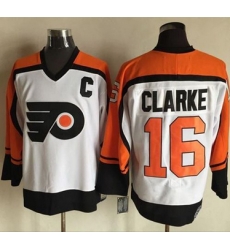 Flyers #16 Bobby Clarke WhiteBlack CCM Throwback Stitched NHL Jersey Flyers #16 Bobby Clarke WhiteBlack CCM Throwback Stitched NHL Jersey
