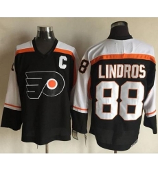 Flyers #88 Eric Lindros Black CCM Throwback Stitched NHL Jersey Flyers #88 Eric Lindros Black CCM Throwback Stitched NHL Jersey