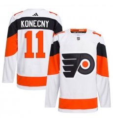 Men Philadelphia Flyers 11 Travis Konecny White 2024 Stadium Series Stitched Jersey Men Philadelphia Flyers 11 Travis Konecny White 2024 Stadium Series Stitched Jersey