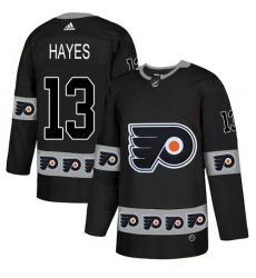 Men Philadelphia Flyers #13 Kevin Hayes Black Team Logo Fashion NHL jersey Men Philadelphia Flyers #13 Kevin Hayes Black Team Logo Fashion NHL jersey