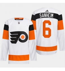 Men Philadelphia Flyers 6 Travis Sanheim White 2024 Stadium Series Stitched Jersey Men Philadelphia Flyers 6 Travis Sanheim White 2024 Stadium Series Stitched Jersey