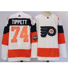 Men Philadelphia Flyers 74 Owen Tippett White 2023 2024 Stadium Series Stitched Jersey Men Philadelphia Flyers 74 Owen Tippett White 2023 2024 Stadium Series Stitched Jersey