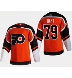 Men Philadelphia Flyers 79 Carter Hart 2021 Orange Reverse Retro Stitched Jersey Men Philadelphia Flyers 79 Carter Hart 2021 Orange Reverse Retro Stitched Jersey