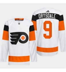 Men Philadelphia Flyers 9 Jamie Drysdale White 2024 Stadium Series Stitched Jersey Men Philadelphia Flyers 9 Jamie Drysdale White 2024 Stadium Series Stitched Jersey