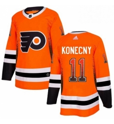 Mens Adidas Philadelphia Flyers 11 Travis Konecny Authentic Orange Drift Fashion NHL Jersey Mens Adidas Philadelphia Flyers 11 Travis Konecny Authentic Orange Drift Fashion NHL Jersey