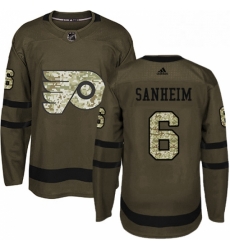 Mens Adidas Philadelphia Flyers 6 Travis Sanheim Premier Green Salute to Service NHL Jersey Mens Adidas Philadelphia Flyers 6 Travis Sanheim Premier Green Salute to Service NHL Jersey