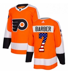 Mens Adidas Philadelphia Flyers 7 Bill Barber Authentic Orange USA Flag Fashion NHL Jersey Mens Adidas Philadelphia Flyers 7 Bill Barber Authentic Orange USA Flag Fashion NHL Jersey