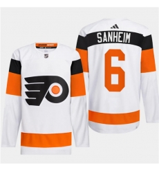 Men's Philadelphia Flyers #6 Travis Sanheim White 2024 Stadium Series Stitched Jersey Men's Philadelphia Flyers #6 Travis Sanheim White 2024 Stadium Series Stitched Jersey