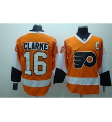 Philadelphia Flyers 16 Bobby clarke Orange jerseys C patch Philadelphia Flyers 16 Bobby clarke Orange jerseys C patch