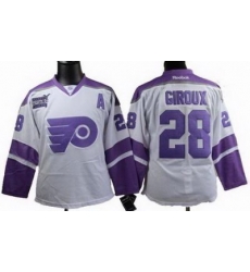 Women Philadelphia Flyers #28 CLAUDE GIROUX Fights Cancer white Jersey Women Philadelphia Flyers #28 CLAUDE GIROUX Fights Cancer white Jersey