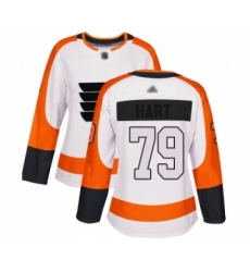 Women Philadelphia Flyers #79 Carter Hart Authentic White Away Hockey Jersey Women Philadelphia Flyers #79 Carter Hart Authentic White Away Hockey Jersey