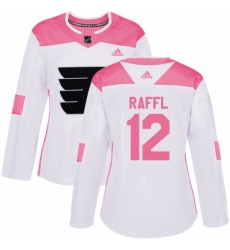 Womens Adidas Philadelphia Flyers 12 Michael Raffl Authentic WhitePink Fashion NHL Jersey Womens Adidas Philadelphia Flyers 12 Michael Raffl Authentic WhitePink Fashion NHL Jersey