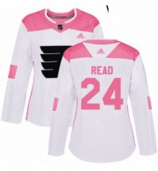 Womens Adidas Philadelphia Flyers 24 Matt Read Authentic WhitePink Fashion NHL Jersey Womens Adidas Philadelphia Flyers 24 Matt Read Authentic WhitePink Fashion NHL Jersey