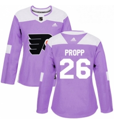 Womens Adidas Philadelphia Flyers 26 Brian Propp Authentic Purple Fights Cancer Practice NHL Jersey Womens Adidas Philadelphia Flyers 26 Brian Propp Authentic Purple Fights Cancer Practice NHL Jersey