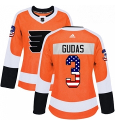 Womens Adidas Philadelphia Flyers 3 Radko Gudas Authentic Orange USA Flag Fashion NHL Jersey Womens Adidas Philadelphia Flyers 3 Radko Gudas Authentic Orange USA Flag Fashion NHL Jersey