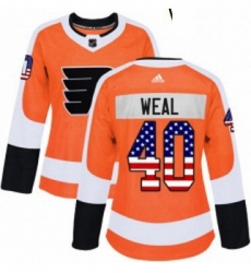 Womens Adidas Philadelphia Flyers 40 Jordan Weal Authentic Orange USA Flag Fashion NHL Jersey Womens Adidas Philadelphia Flyers 40 Jordan Weal Authentic Orange USA Flag Fashion NHL Jersey