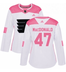 Womens Adidas Philadelphia Flyers 47 Andrew MacDonald Authentic WhitePink Fashion NHL Jersey Womens Adidas Philadelphia Flyers 47 Andrew MacDonald Authentic WhitePink Fashion NHL Jersey