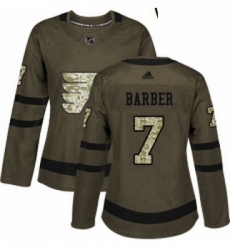 Womens Adidas Philadelphia Flyers 7 Bill Barber Authentic Green Salute to Service NHL Jersey Womens Adidas Philadelphia Flyers 7 Bill Barber Authentic Green Salute to Service NHL Jersey