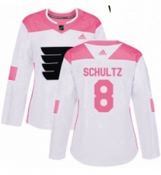 Womens Adidas Philadelphia Flyers 8 Dave Schultz Authentic WhitePink Fashion NHL Jersey Womens Adidas Philadelphia Flyers 8 Dave Schultz Authentic WhitePink Fashion NHL Jersey