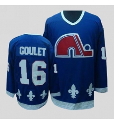 Nordiques #16 Michel Goulet Stitched CCM Throwback Blue NHL Jersey Nordiques #16 Michel Goulet Stitched CCM Throwback Blue NHL Jersey