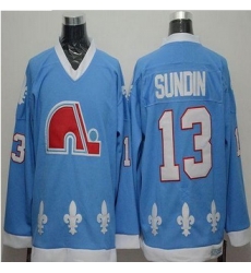 Quebec Nordiques #13 Mats Sundin Light Blue CCM Throwback Stitched NHL Jersey Quebec Nordiques #13 Mats Sundin Light Blue CCM Throwback Stitched NHL Jersey