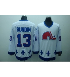 Quebec Nordiques 13 Sundin White Jerseys CCM Quebec Nordiques 13 Sundin White Jerseys CCM