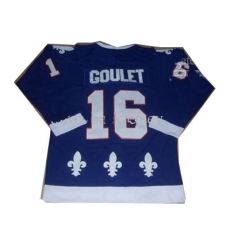 Quebec Nordiques #16 Michel Goulet Blue CCM Ice Hockey Jersey Quebec Nordiques #16 Michel Goulet Blue CCM Ice Hockey Jersey